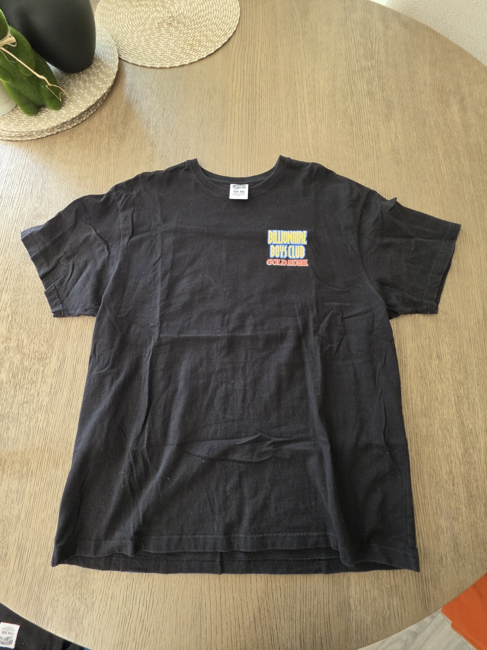 Billionaire Boys Club Black Tee with Yellow & Red Logo